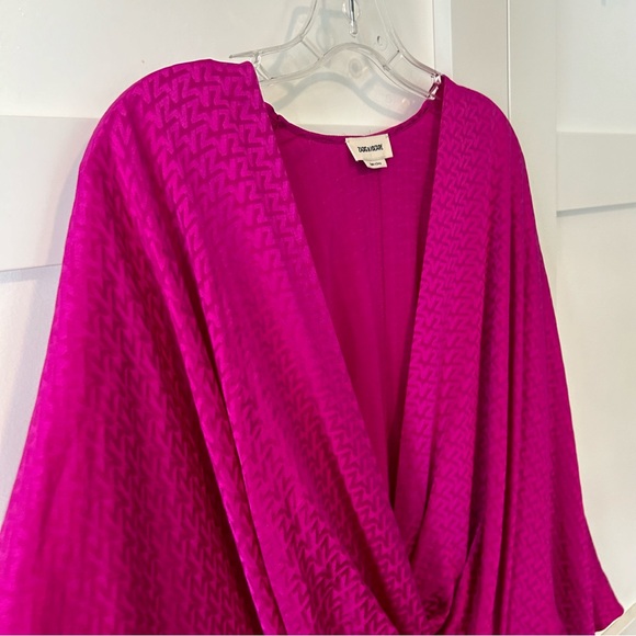 Zadig & Voltaire Women's Silk Cyclamen Pink Hailey Dress in Size XS - Picture 7 of 14